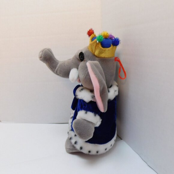 Nanco Royal Elephant 10" Plush 2000 Stuffed Animal - Picture 4 of 6